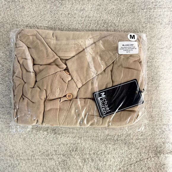 NWT‎ Michael Lauren Ralson L/S Button Down Collar Shirt W/ Elbow Slits Size M - Picture 4 of 11